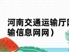 河南交通运输厅网站（河南省交通运输信息网网）